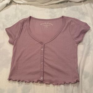 Purple shirt with buttons